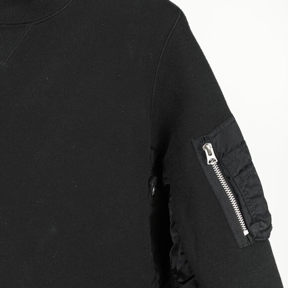 Sacai Black Cotton Sponge Sweat MA-1 Pullover - Picture 5 of 13